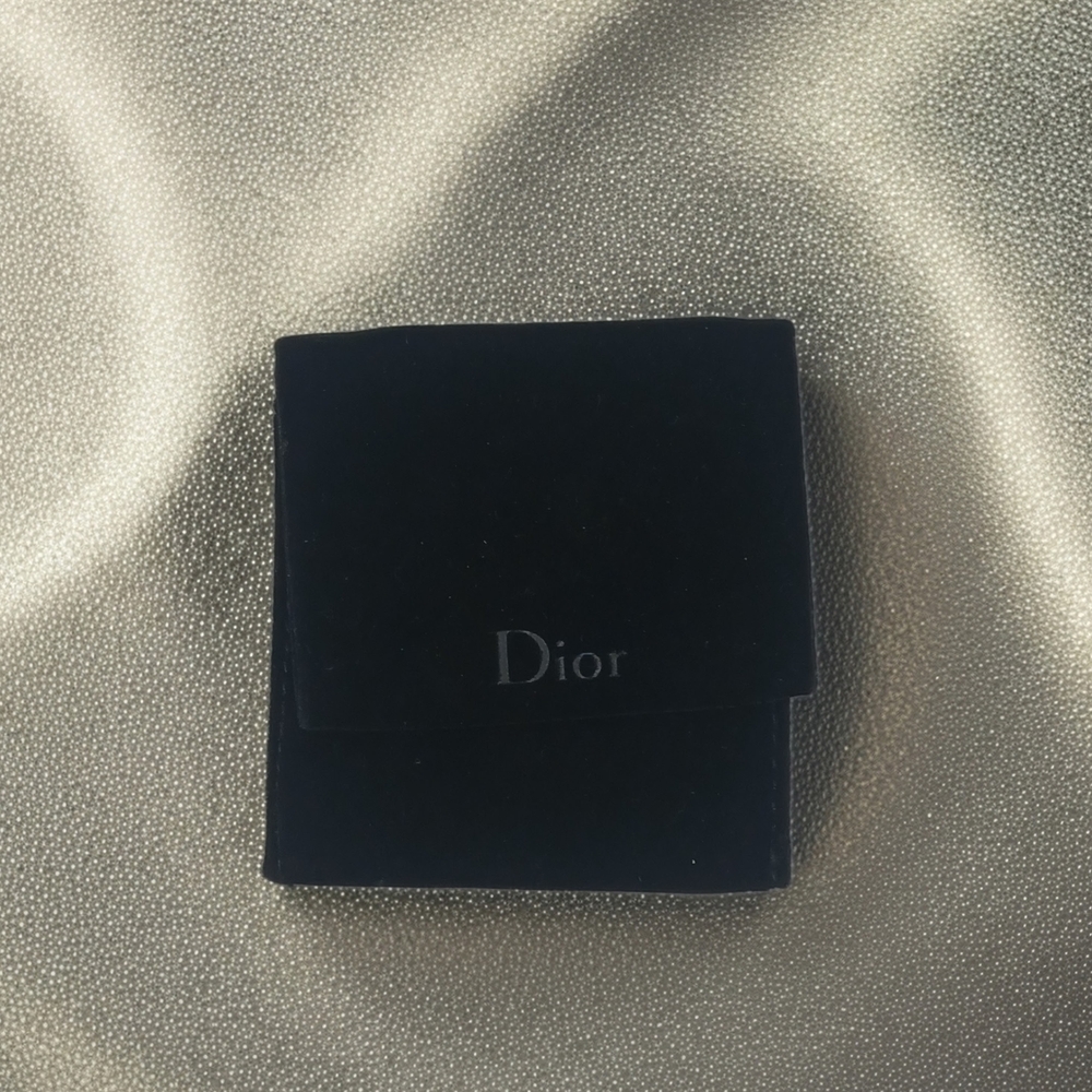 Dior Black Velvet Cosmetic And Jewelry Pouch